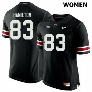 Women's Ohio State Buckeyes #83 Cormontae Hamilton Black Nike NCAA College Football Jersey Hot Sale YAJ3144IJ